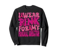 I Wear Pink for My Funeral Director Breast Cancer Girl Kids Sweatshirt