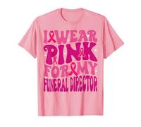 I Wear Pink for My Funeral Director Breast Cancer Girl Kids T-Shirt