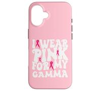 I Wear Pink for My Gamma Breast Cancer Awareness Kids Case for iPhone 16