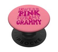 I Wear Pink for My Grammy Breast Cancer Awareness Kids PopSockets Adhesive PopGrip