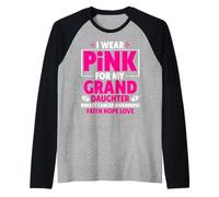 I Wear Pink for My Granddaughter Breast Cancer Awareness Raglan Baseball Tee