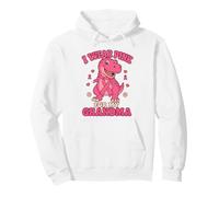 I Wear Pink for My Grandma Breast Cancer Awareness Dinosaur Pullover Hoodie