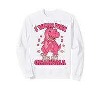 I Wear Pink for My Grandma Breast Cancer Awareness Dinosaur Sweatshirt
