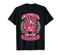 I Wear Pink for My Grandma Breast Cancer Awareness Dinosaur Value Graphic T-Shirt