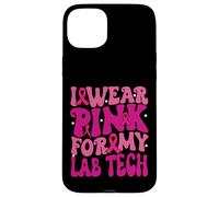 I Wear Pink for My Lab Tech Breast Cancer Awareness Kids Case for iPhone 15 Plus