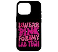 I Wear Pink for My Lab Tech Breast Cancer Awareness Kids Case for iPhone 16 Pro