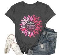 I Wear Pink for My Mama Breast Cancer Shirt Breast Cancer Awareness T-Shirts Cancer Survivor Gifts Tee Tops, Darkgrey, XXL