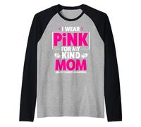 I Wear Pink for My Mom Breast Cancer Awareness Raglan Baseball Tee