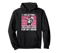 I Wear Pink for My Mom Dabbing Boy Support Boys Kids Vintage Pullover Hoodie
