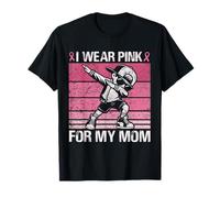 I Wear Pink for My Mom Dabbing Boy Support Boys Kids Vintage T-Shirt