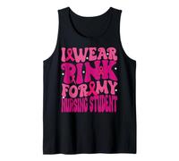 I Wear Pink for My Nursing Student Breast Cancer Kids Tank Top
