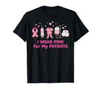 I Wear Pink for My Patients Kawaii Nurse Support T-Shirt
