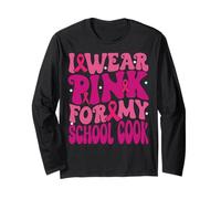 I Wear Pink for My School Cook Breast Cancer Awareness Kids Long Sleeve T-Shirt