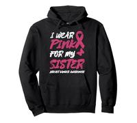 I WEAR PINK FOR MY SISTER BREAST CANCER AWARENESS-vintagifi Pullover Hoodie