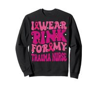 I Wear Pink for My Trauma Nurse Breast Cancer Kids Sweatshirt