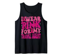 I Wear Pink for My Travel Agent Breast Cancer Awareness Kids Tank Top