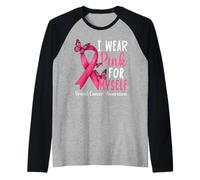 I Wear Pink for Myself Breast Cancer I Wear Pink for Me Raglan Baseball Tee