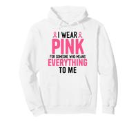 I Wear Pink For Someone Who Means Everything Bold Ribbon Pullover Hoodie