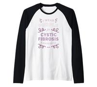 I WEAR Purple for Cystic Fibrosis Awareness Walk Meme Raglan Baseball Tee