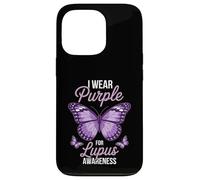 I Wear Purple For Lupus Awareness Butterfly Purple Ribbon Case for iPhone 13 Pro