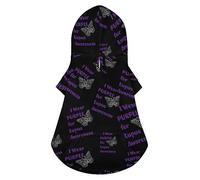 I Wear Purple for Lupus Awareness Dog Hoodie Luxury Dog Clothes Winter Dog Jacket Pet Clothes Hoodie French Bulldog Teddy Pug Puppy Clothes L