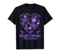 I Wear Purple for My Aunt Hodgkin's Lymphoma Support T-Shirt