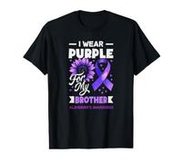 I Wear Purple for My Brother Alzheimer's Support Value Graphic T-Shirt