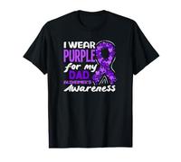 I Wear Purple for My Dad Alzheimer's Awareness Value Graphic T-Shirt