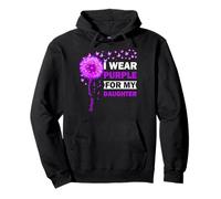 I Wear Purple For My Daughter Epilepsy Awareness Pullover Hoodie