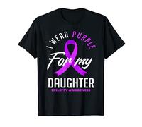 I Wear Purple For My Daughter Epilepsy Awareness T-Shirt