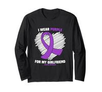 I Wear Purple for My Girlfriend Epilepsy Awareness Long Sleeve T-Shirt