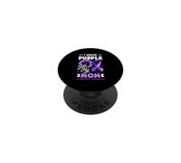 I Wear Purple For My Mom Alzheimer's Support PopSockets Adhesive PopGrip