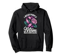 I Wear Purple For My Mom Domestic Violence Awareness Pullover Hoodie