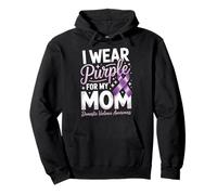 I Wear Purple For My Mom Domestic Violence Awareness Pullover Hoodie