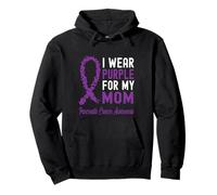 I Wear Purple For My Mom Pancreatic Cancer Awareness Support Pullover Hoodie