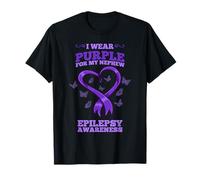 I Wear Purple For My Nephew Epilepsy Awareness T-Shirt