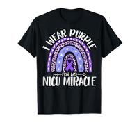 I Wear Purple for My NICU Miracle Boho Rainbow Nursing Gifts T-Shirt