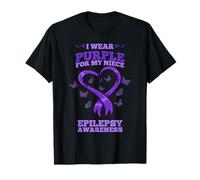 I Wear Purple For My Niece Epilepsy Awareness T-Shirt