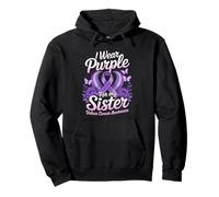 I Wear Purple For My Sister Vulvar Cancer Awareness Pullover Hoodie