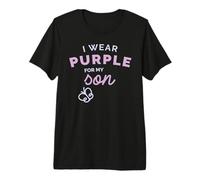 I WEAR Purple for My Son Cystic Fibrosis Warrior Walk Meme Premium T-Shirt