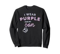 I WEAR PURPLE FOR MY SON Cystic Fibrosis Warrior Walk Meme Sweatshirt