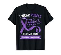 I Wear Purple For My Son Epilepsy Awareness T-Shirt
