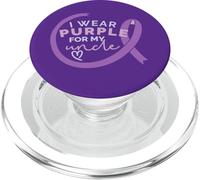 I Wear Purple For My Uncle Alzheimers Ribbon Meme Walk PopSockets PopGrip for MagSafe