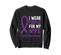 I Wear Purple For My Wife Pancreatic Cancer Awareness Sweatshirt