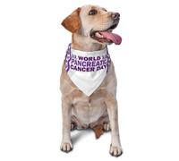 I Wear Purple For Pancreatic Cancer Awareness Dog Bandanas Triangle Bibs Pet Scarf For Small Medium Large Dogs And Cat