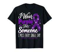 I Wear Purple for Someone Pancreatic Cancer Awareness Unique Value Graphic T-Shirt