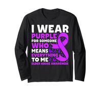 I Wear Purple For Someone Who Means Everything To Me Purple Long Sleeve T-Shirt