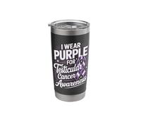 I Wear Purple for Testicular Cancer Awareness Stainless Steel Insulated Tumbler