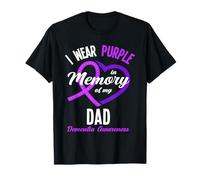 I Wear Purple In Memory For My Dad Dementia Awareness T-Shirt