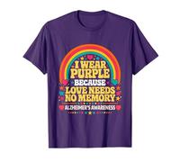 I Wear Purple Love Needs No Memory Alzheimer’s Awareness T-Shirt